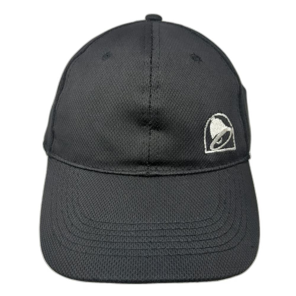 Taco Bell Snapback Hat Black One Size Embroidered Logo Textured Performance